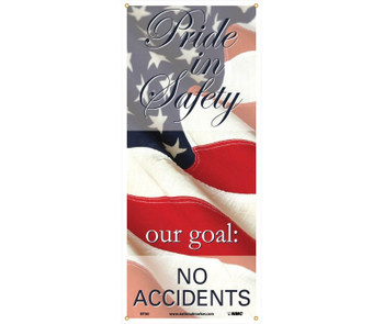 Banner - Pride In Safety Our Goal No Accidents - 60" X 26" - BT50