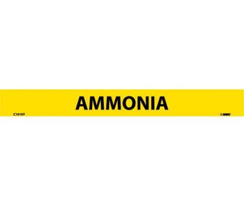 Pipemarker - PS Vinyl - Ammonia - 1X9 1/2" Cap Height - C1010Y