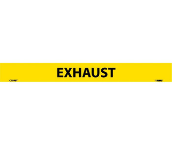Pipemarker - PS Vinyl - Exhaust - 1X9 1/2" Cap Height - C1096Y