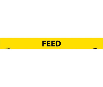 Pipemarker - Feed - 1X9 - 1/2 Letter - PS Vinyl - C1100Y