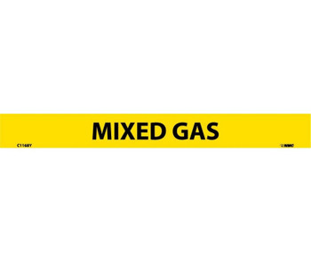 Pipemarker - PS Vinyl - Mixed Gas - 1X9 1/2" Cap Height - C1168Y