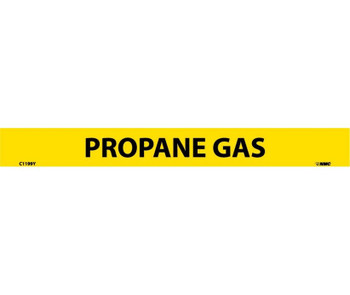 Pipemarker - PS Vinyl - Propane Gas - 1X9 1/2" Cap Height - C1199Y