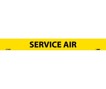 Pipemarker - PS Vinyl - Service Air - 1X9 1/2" Cap Height - C1226Y