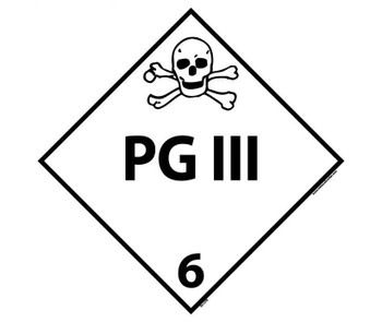 Placard - Pg Iii 6 - 10 3/4X10 3/4 - Rigid Plastic - DL127R