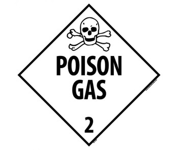 Placard - Poison Gas 2 - 10.75X10.75 - Rigid Plastic - DL132R