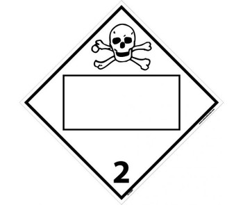 Placard - Poison Gas 2 - Blank - 10.75X10.75 - PS Vinyl - DL150BP