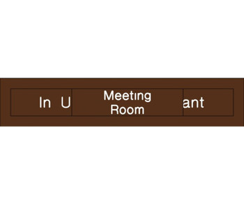 Engraved - Meeting Room In Use / Vacant - 2X10 - Brown - 2Ply Plastic - EN304BN