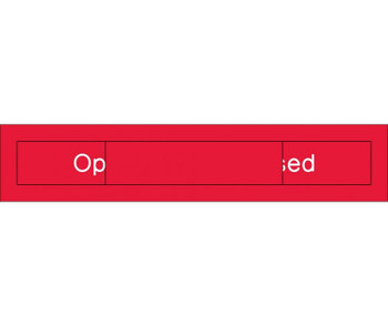 Engraved - Open/Closed - 2X10 - Red - 2Ply Plastic - EN305R