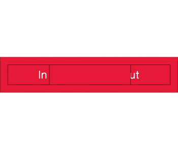 Engraved - In/Out - 2X10 - Red - 2Ply Plastic - EN306R