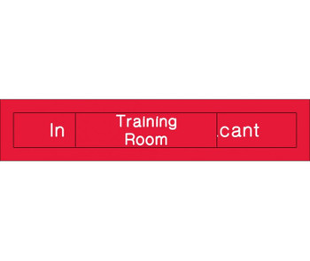 Engraved - Training Room In Use/Vacant - 2X10 - Red - 2Ply Plastic - EN307R