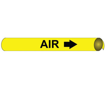 Pipemarker Strap-On - Air B/Y - Fits Over 10" Pipe - H4003