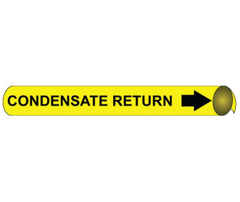 Pipemarker Strap-On - Condensate Return B/Y - Fits Over 10" Pipe - H4026