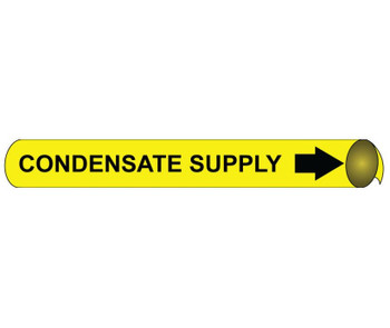 Pipemarker Strap-On - Condensate Supply B/Y - Fits Over 10" Pipe - H4027