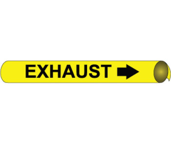 Pipemarker Strap-On - Exhaust B/Y - Fits Over 10" Pipe - H4041
