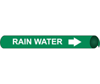 Pipemarker Strap-On - Rain Water W/G - Fits Over 10" Pipe - H4087