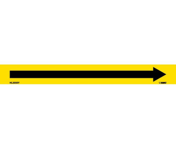 Pipemarker - PS Vinyl - Directional Arrows - Yellow - 1X9 3/4" Cap Height - HL2050Y
