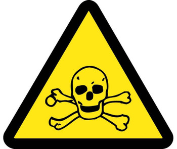 Label - Graphic For Toxic Hazard - 4In Dia - PS Vinyl - ISO453AP