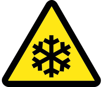Label - Graphic For Low Temperature Hazard - 4In Dia - PS Vinyl - ISO462AP