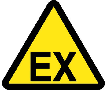 Label - Graphic For Explosive Atmosphere Hazard - 4In Dia - PS Vinyl - ISO463AP