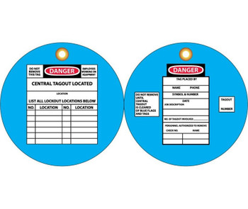 Tags - Lockout - 7" Dia. - Tyvek Grommet - LOTAG2