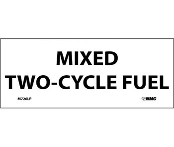 Mixed Two-Cycle Fuel - Laminated - 2X5 - PS Vinyl - M726LP