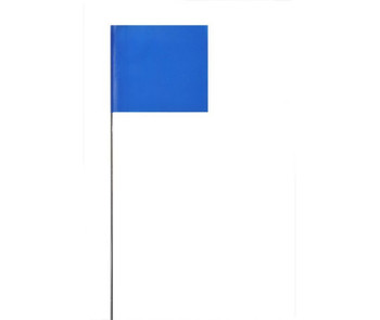 Marking Flags - Blue - 4"X5" - 21" Wire Staff - 1000/Cs - MF21B
