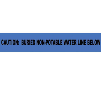 Non-Detectable Underground Tape - Caution Buried Non-Potable Water Line Below - 3"X1000' - ND3 BNPW