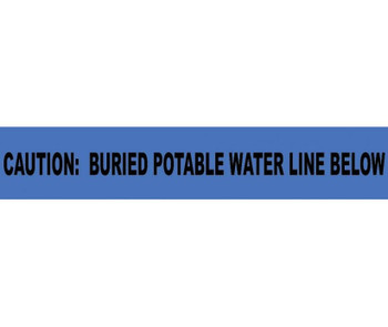 Non-Detectable Underground Tape - Caution Buried Potable Water Line Below - 3"X1000' - ND3 BPW