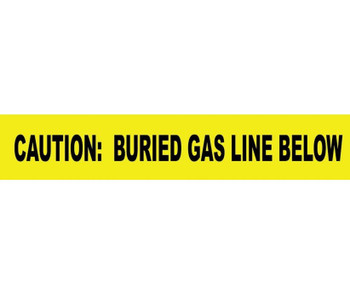 Non-Detectable Underground Tape - Caution Buried Gas Line Below - 6"X1000' - ND6 YG