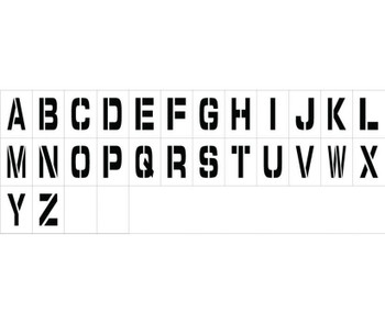 Stencil - Letter Set - A-Z - 2 Blanks - 4" - PML4