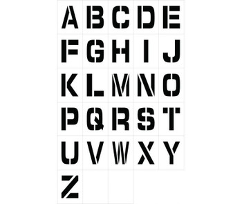 Stencil - Letter Set - A-Z - 2 Blanks - 8" - PML8
