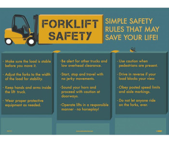 Poster - Forklift Safety - 18X24 - PST111