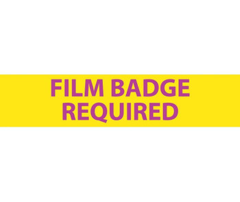 Radiation - Film Badge Required - 1 3/4X8 - Lexan - RI16