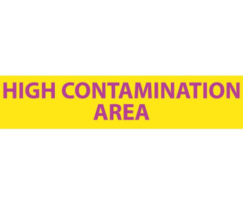 Radiation - High Contanimation Area - 1 3/4X8 - Lexan - RI17