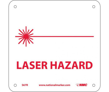 Laser Hazard (W/ Graphic) - 7X7 - Rigid Plastic - S67R