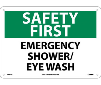 Safety First - Emergency Shower/Eye Wash - 10X14 - Rigid Plastic - SF45RB