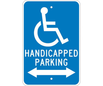 Graphic - Handicapped Parking (Double Arrow) - 18X12 - .080 Egp Ref Alum - TM154J