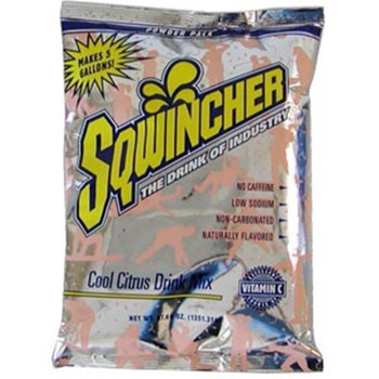 Sqwincher Regular Powder Packs, 47.66 oz Packs, 5 gal Yield, Cool Citrus, 16/Case - 016402