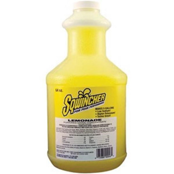 Sqwincher Regular Liquid Concentrate, 64 oz Bottle, 5 gal Yield, Lemonade, 6/Case - 030323