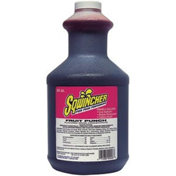 Sqwincher Regular Liquid Concentrate, 64 oz Bottle, 5 gal Yield, Fruit Punch, 6/Case - 030325