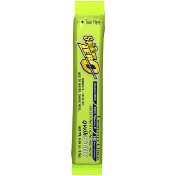 Sqwincher QwikStik Zero Single Serve, 0.06 oz Packs, 8-10 oz Yield, Lemon Lime, 10 Bags/50 Each, Sugar Free - 060205