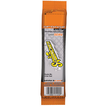 Sqwincher QwikServ Single Serve, 1.26 oz Packs, 16.9 oz Yield, Orange, 12 Bags/8 ea - 060900