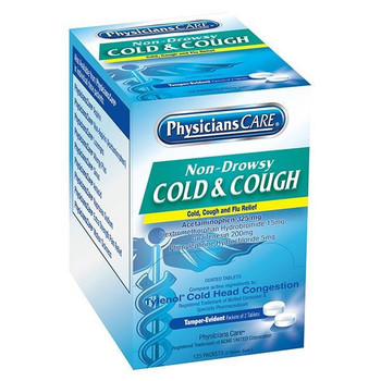 Non-Drowsy Cold & Cough Tablets, 2 Pkg/125 Each - 90033