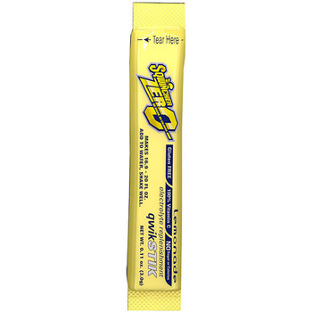 Sqwincher Qwik Stik Zero Sugar Free Single Serve 20 oz Yield Packs - Lemonade - 50/Bag - 060103