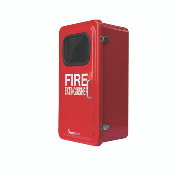 FireTech Fiberglass Extinguisher Cabinet, 26 1/8"H x 13 1/4"W x 9 3/4"D, Red, 1/Each - FGC10