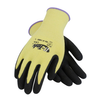 PIP G-Tek Seamless Knit Kevlar Glove with Nitrile Coated MicroSurface Grip on Palm & Fingers - Medium Weight - 09-K1660