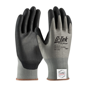 PIP G-Tek Seamless Knit PolyKor Xrystal Blended Glove with Polyurethane Coated Smooth Grip on Palm & Fingers - 16-X540