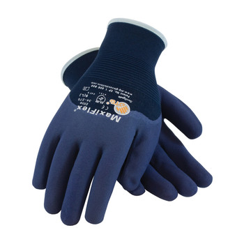PIP ATG Ultra Light Weight Seamless Knit Nylon Glove with Nitrile Coated MicroFoam Grip on Palm, Fingers & Knuckles - 34-275