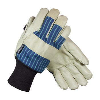 PIP Pigskin Leather Palm Glove with Fabric Back & 3M Thinsulate Lining - Knitwrist - 78-3927KW