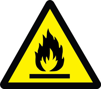 ISO Warning Safety Sign: Fire Hazard (2011) 12" Plastic 1/Each - MISO419VP